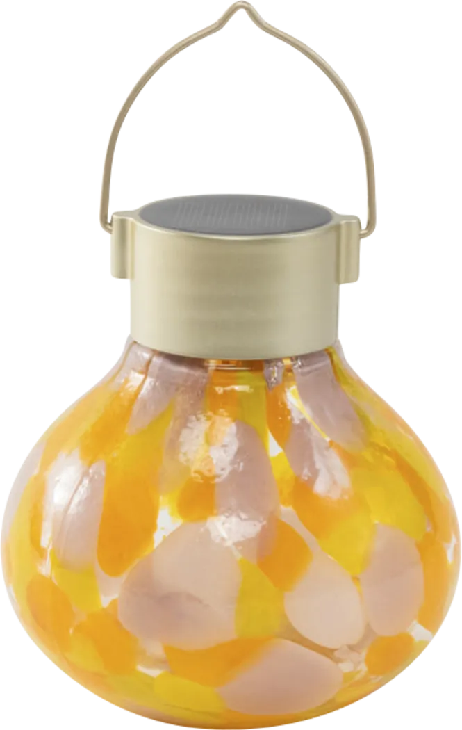 Terna Orange Outdoor Solar Lantern - Thumbnail - Image 1