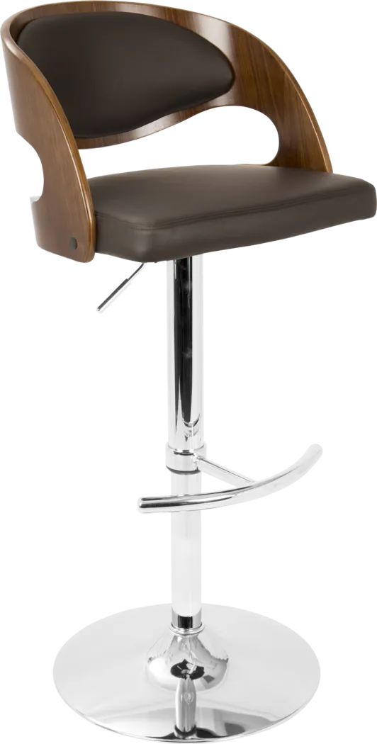 Tescord Brown Adjustable Barstool, Set of 2 - Thumbnail - Image 5