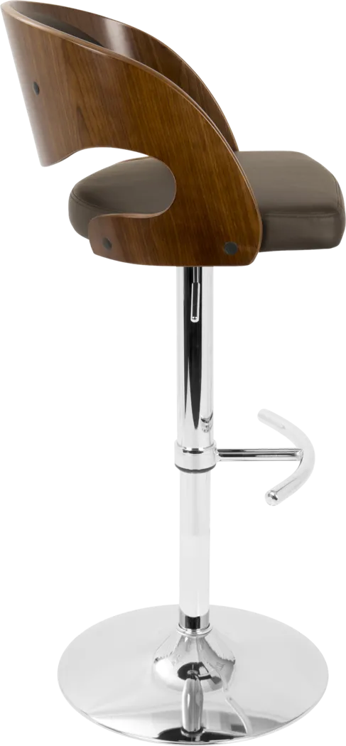 Tescord Brown Adjustable Barstool, Set of 2 - Thumbnail - Image 6