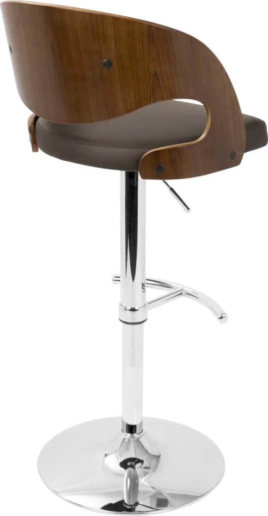 Tescord Brown Adjustable Barstool, Set of 2 - Thumbnail - Image 7