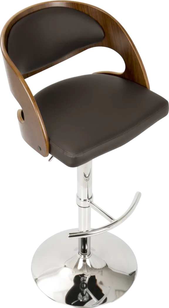 Tescord Brown Adjustable Barstool, Set of 2 - Thumbnail - Image 10