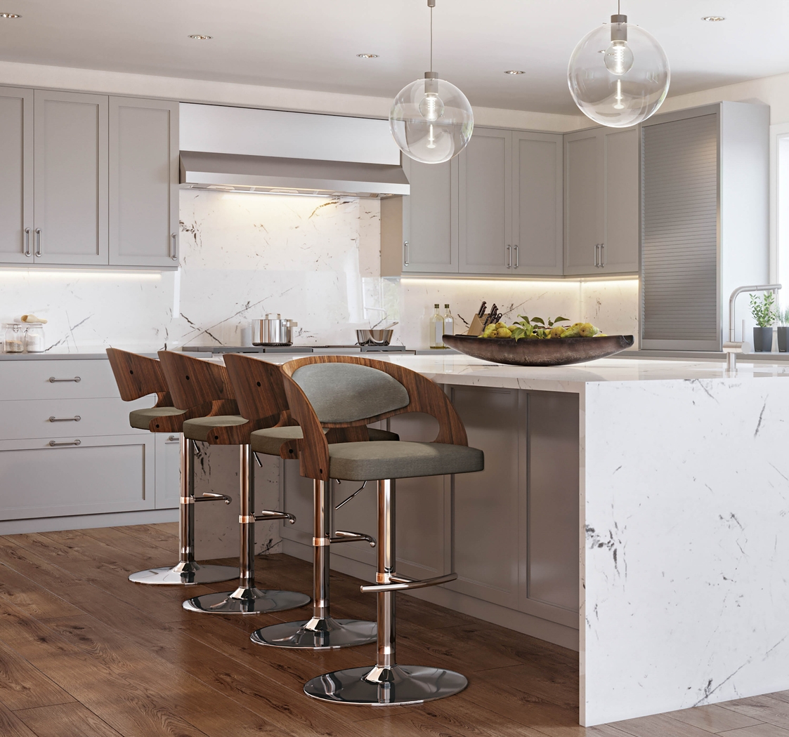 Tescord Gray Adjustable Barstool, Set of 2 - Thumbnail - Image 3