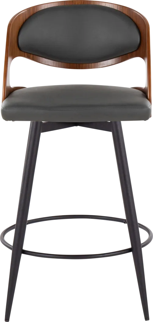 Tescord II Charcoal Swivel Counter Height Stool, Set of 2 - Thumbnail - Image 10