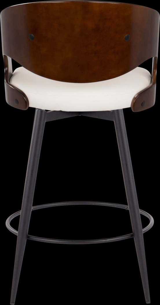 Tescord II White Swivel Counter Height Stool, Set of 2 - Thumbnail - Image 9