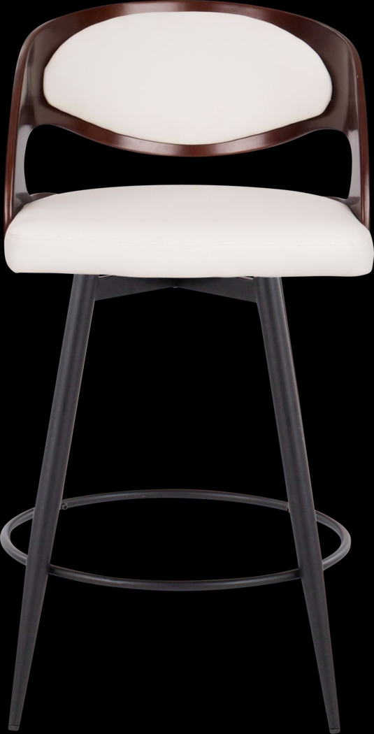 Tescord II White Swivel Counter Height Stool, Set of 2 - Thumbnail - Image 10