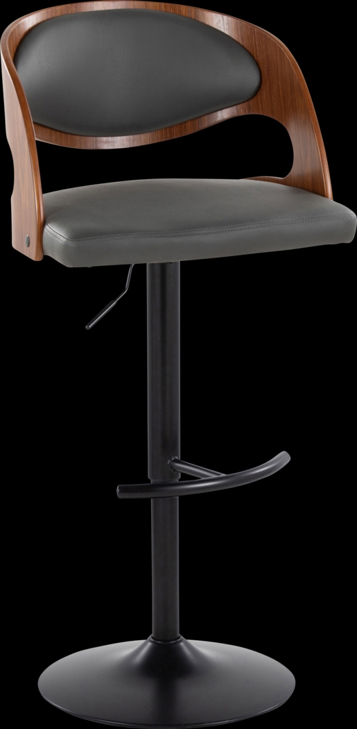 Tescord III Charcoal Adjustable Barstool, Set of 2 - Thumbnail - Image 4