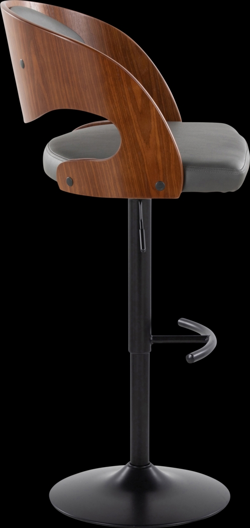 Tescord III Charcoal Adjustable Barstool, Set of 2 - Thumbnail - Image 5