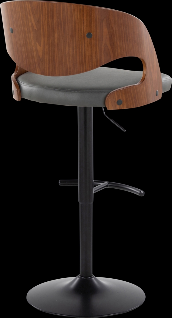 Tescord III Charcoal Adjustable Barstool, Set of 2 - Thumbnail - Image 6