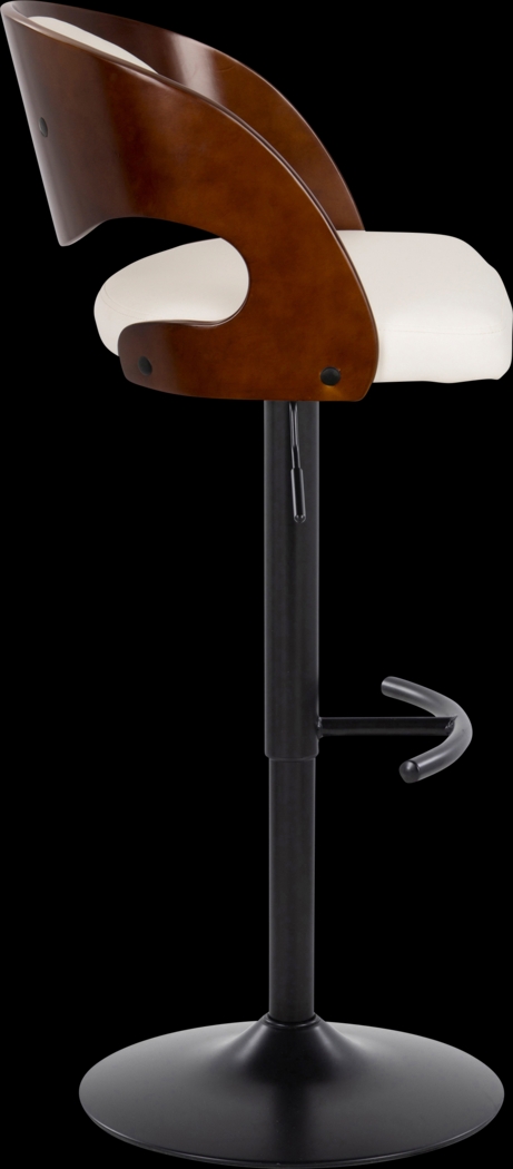 Tescord III White Adjustable Barstool, Set of 2 - Thumbnail - Image 5