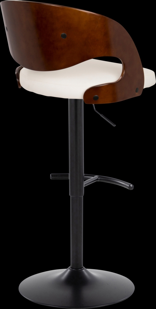 Tescord III White Adjustable Barstool, Set of 2 - Thumbnail - Image 6