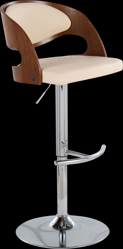 Tescord IV Cream Adjustable Swivel Barstool, Set of 3 - Thumbnail - Image 5