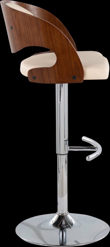 Tescord IV Cream Adjustable Swivel Barstool, Set of 3 - Thumbnail - Image 6