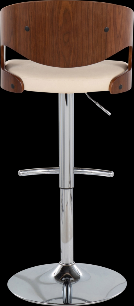 Tescord IV Cream Adjustable Swivel Barstool, Set of 3 - Thumbnail - Image 8
