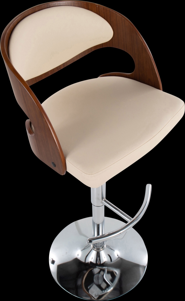 Tescord IV Cream Adjustable Swivel Barstool, Set of 3 - Thumbnail - Image 10