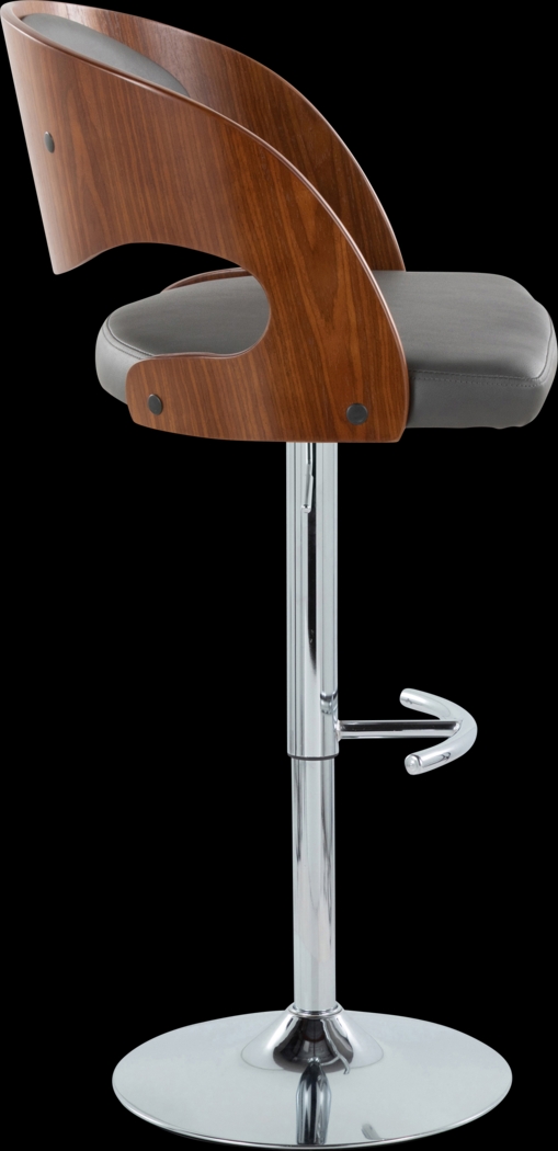 Tescord IV Gray Adjustable Barstool, Set of 2 - Thumbnail - Image 5