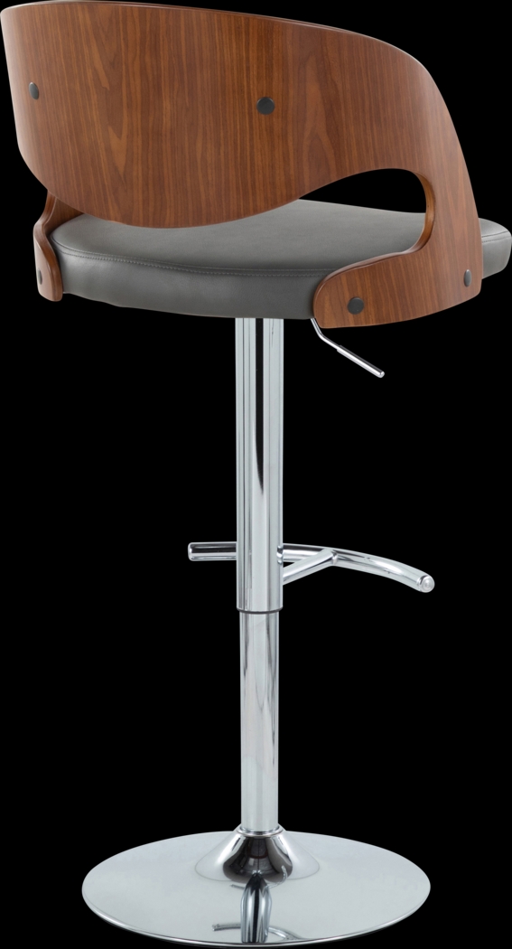 Tescord IV Gray Adjustable Barstool, Set of 2 - Thumbnail - Image 6