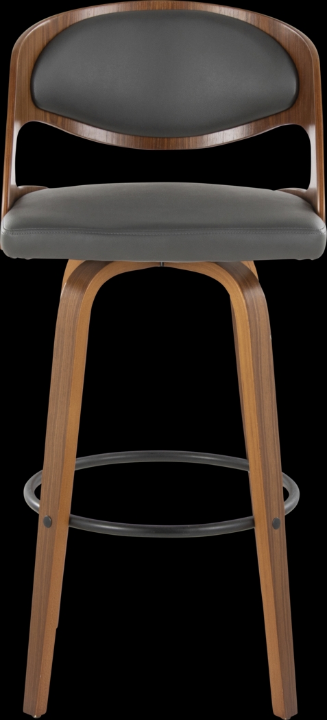 Tescord V Charcoal Swivel Barstool, Set of 2 - Thumbnail - Image 8