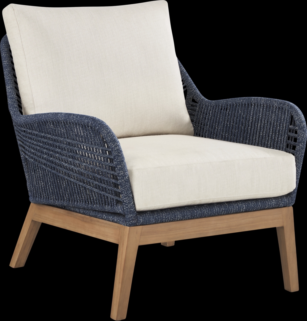 Tessere Blue Outdoor Club Chair - Thumbnail - Image 1