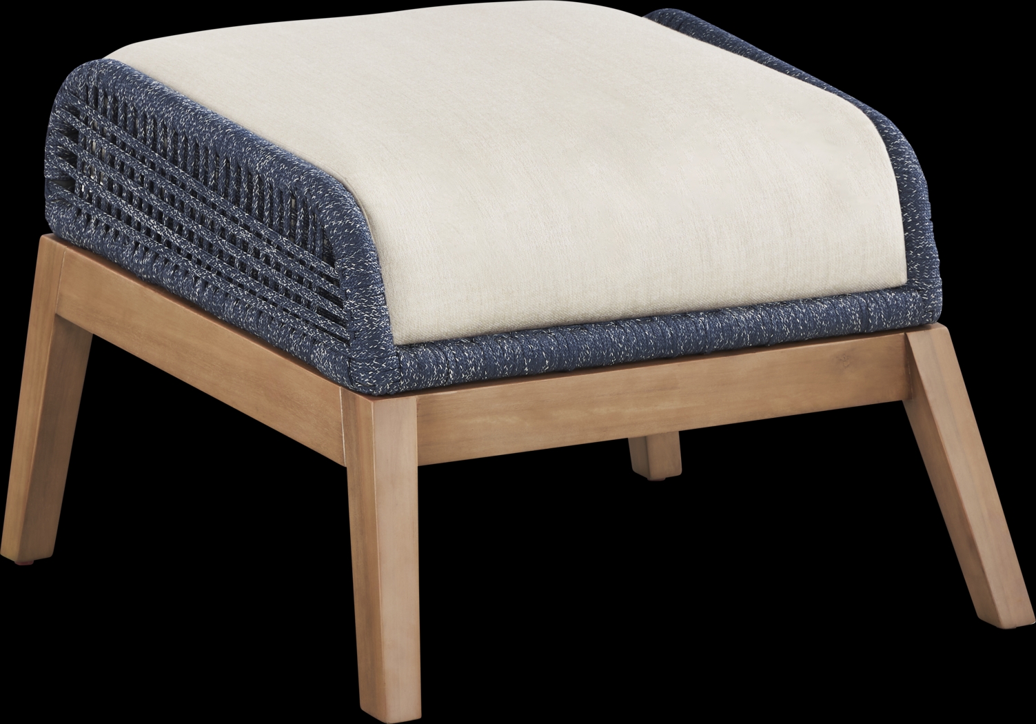 Tessere Blue Outdoor Ottoman - Thumbnail - Image 1