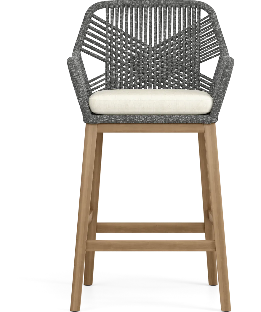 Tessere Gray Outdoor Barstool - Thumbnail - Image 3