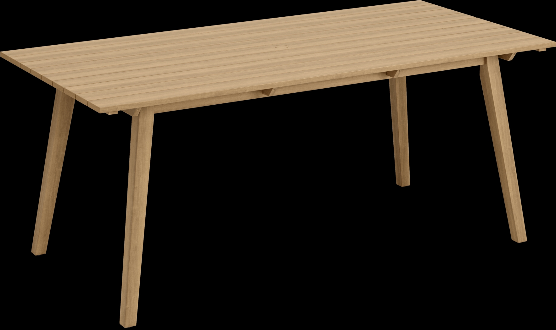 Tessere Natural 7 Pc Outdoor Dining Set with Blue Arm Chairs - Thumbnail - Image 4