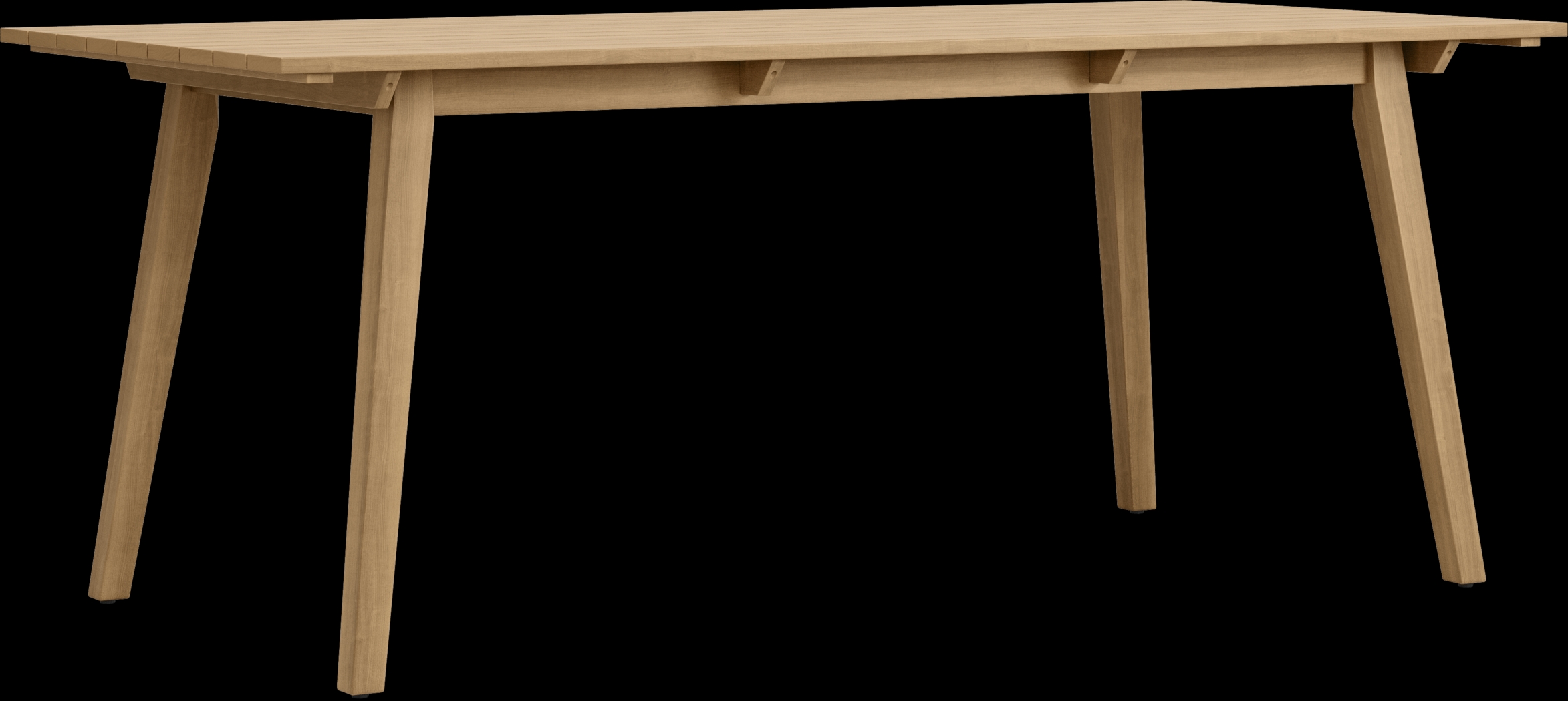 Tessere Natural 7 Pc Outdoor Dining Set with Blue Arm Chairs - Thumbnail - Image 2