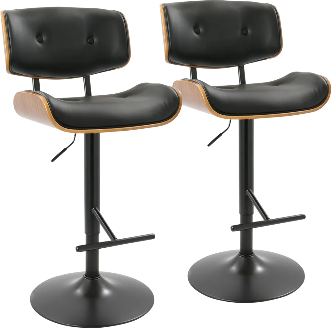 Tesshire Black Adjustable Barstool, Set of 2 - Thumbnail - Image 1