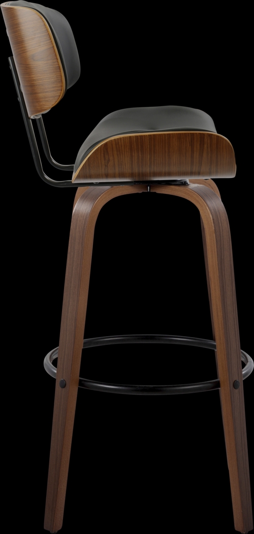 Tesshire II Black Swivel Barstool, Set of 2 - Thumbnail - Image 7