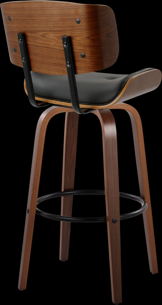 Tesshire II Black Swivel Barstool, Set of 2 - Thumbnail - Image 8
