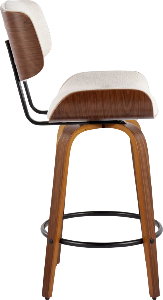 Tesshire II Cream Swivel Counter Height Stool, Set of 2 - Thumbnail - Image 5