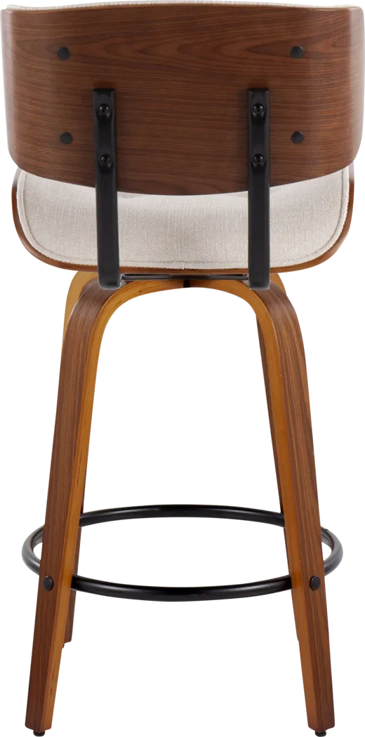 Tesshire II Cream Swivel Counter Height Stool, Set of 2 - Thumbnail - Image 7