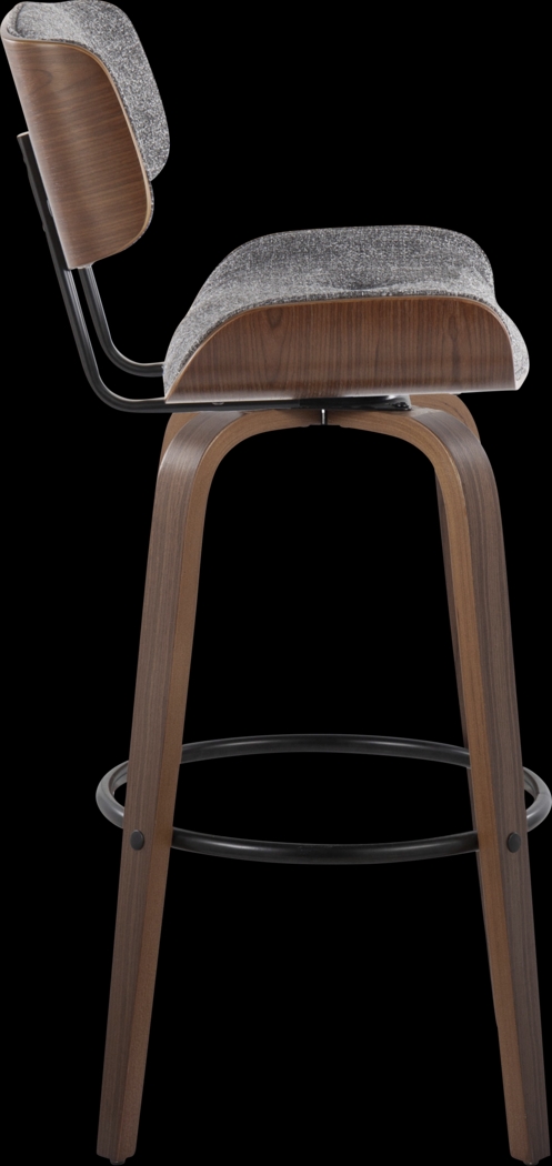 Tesshire II Gray Swivel Barstool, Set of 2 - Thumbnail - Image 7