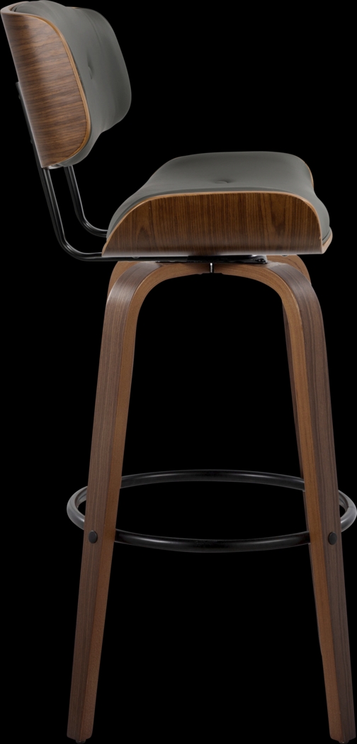 Tesshire II Charcoal Swivel Barstool, Set of 2 - Thumbnail - Image 7