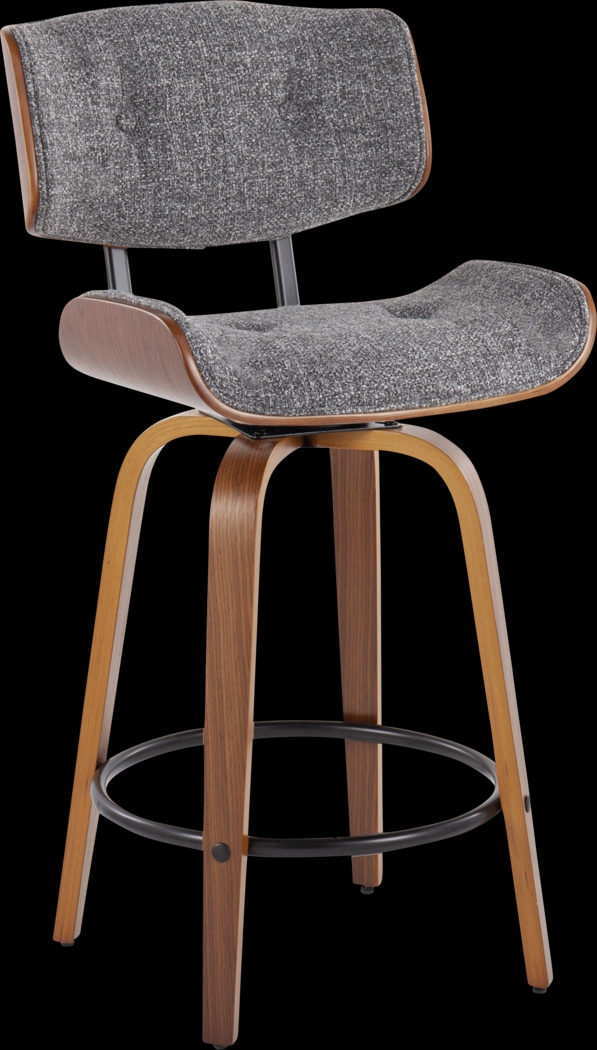 Tesshire II Gray Swivel Counter Height Stool, Set of 2 - Thumbnail - Image 4