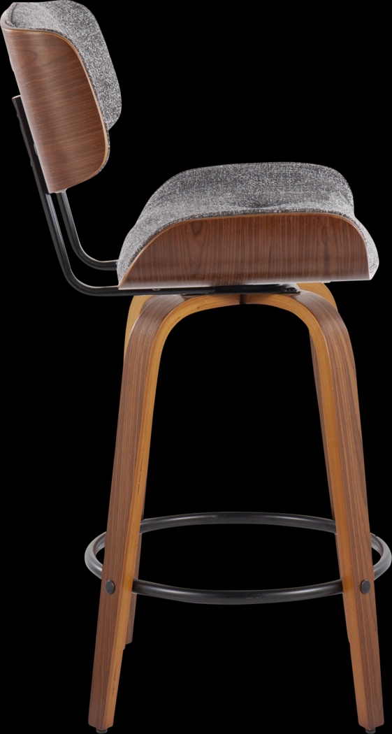 Tesshire II Gray Swivel Counter Height Stool, Set of 2 - Thumbnail - Image 5