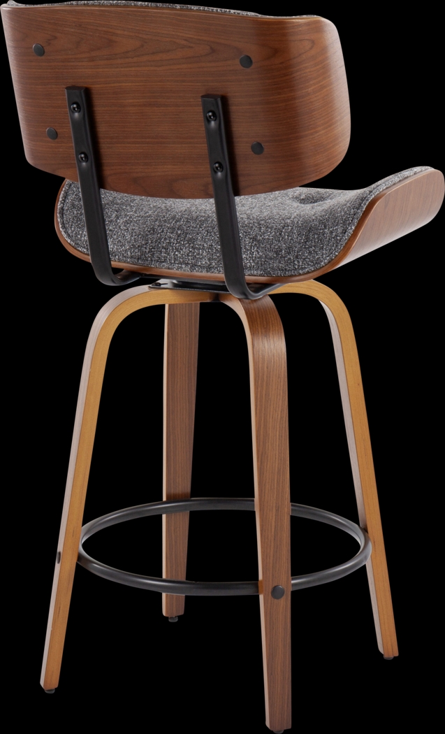 Tesshire II Gray Swivel Counter Height Stool, Set of 2 - Thumbnail - Image 6