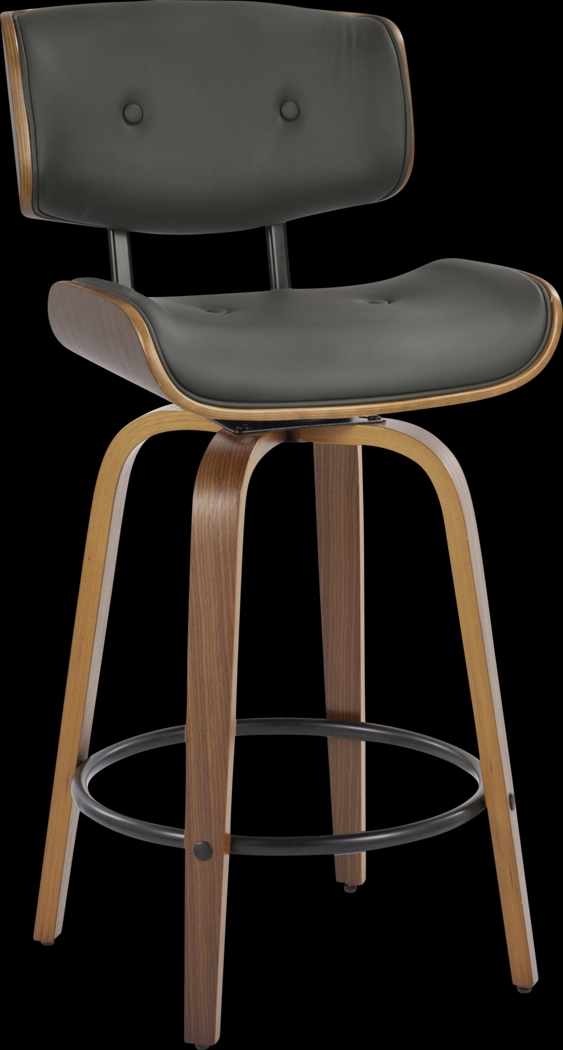 Tesshire II Gray Swivel Counter Height Stool, Set of 2 - Thumbnail - Image 4