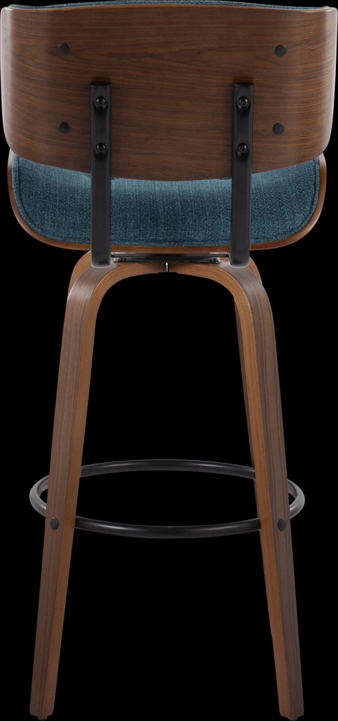 Tesshire II Teal Swivel Barstool, Set of 2 - Thumbnail - Image 9