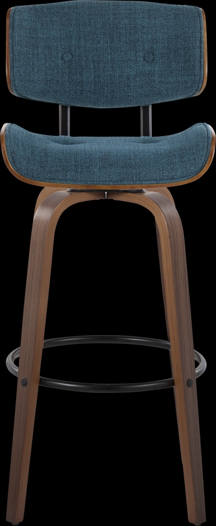 Tesshire II Teal Swivel Barstool, Set of 2 - Thumbnail - Image 10