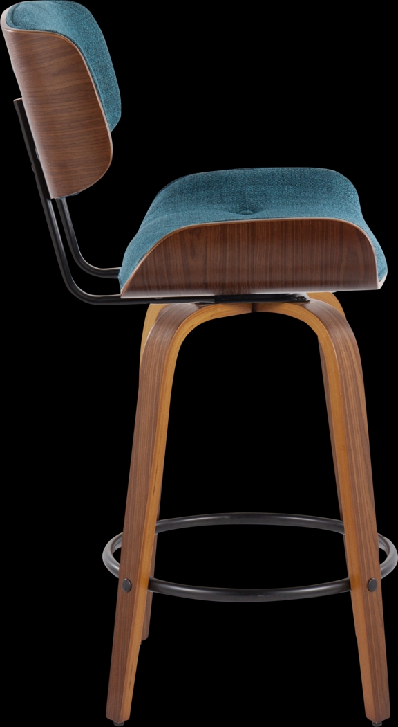 Tesshire II Teal Swivel Counter Height Stool, Set of 2 - Thumbnail - Image 5