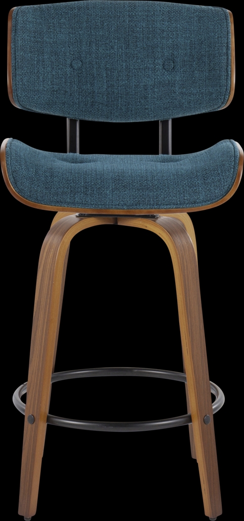 Tesshire II Teal Swivel Counter Height Stool, Set of 2 - Thumbnail - Image 8