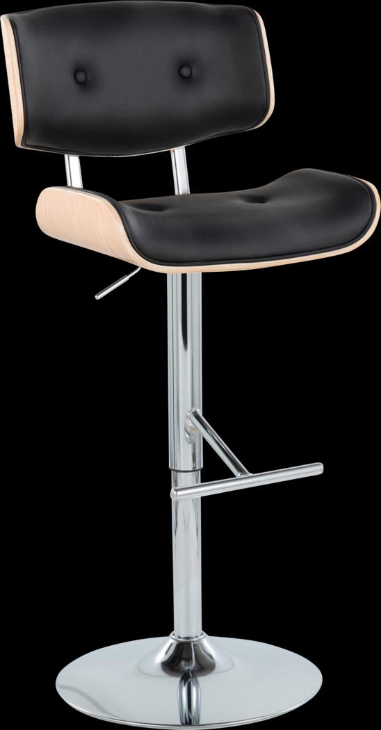 Tesshire III Black Adjustable Barstool, Set of 2 - Thumbnail - Image 4