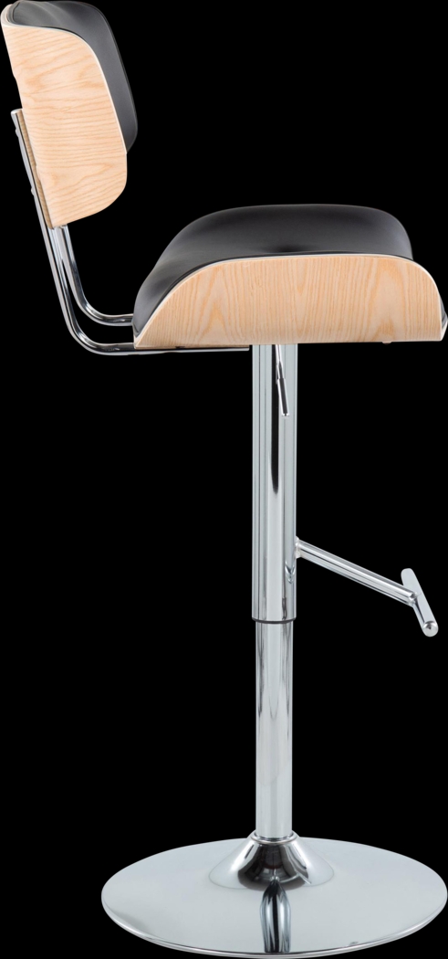 Tesshire III Black Adjustable Barstool, Set of 2 - Thumbnail - Image 5