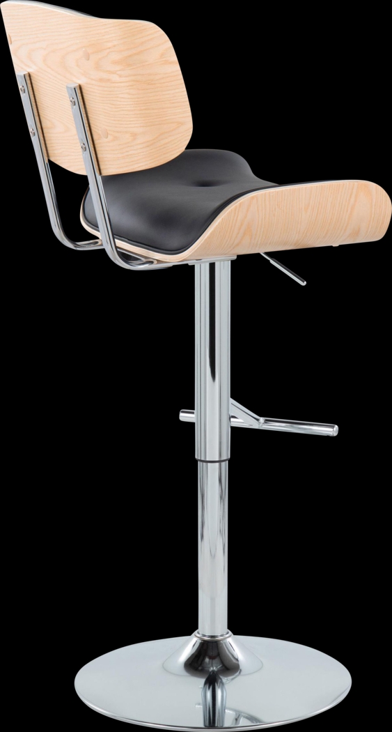 Tesshire III Black Adjustable Barstool, Set of 2 - Thumbnail - Image 6