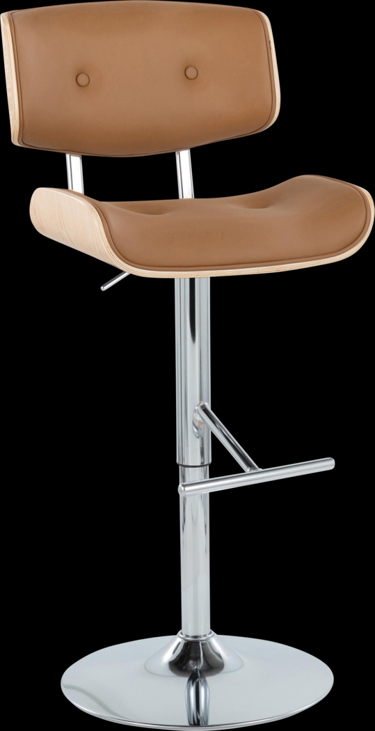 Tesshire III Camel Adjustable Barstool, Set of 2 - Thumbnail - Image 4