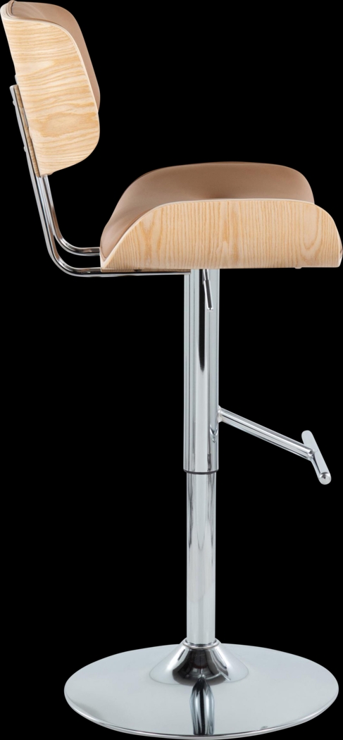 Tesshire III Camel Adjustable Barstool, Set of 2 - Thumbnail - Image 5