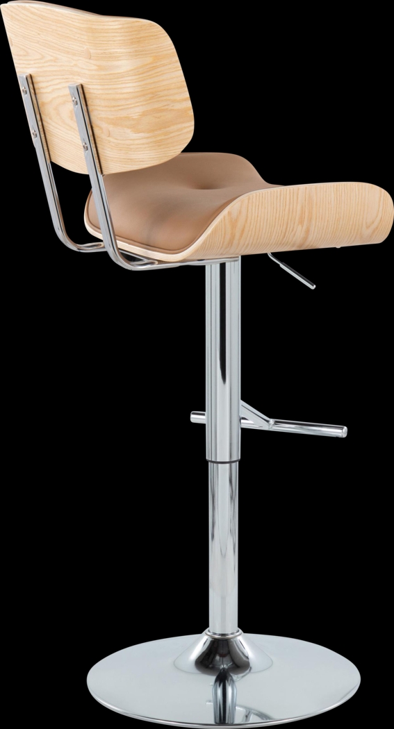 Tesshire III Camel Adjustable Barstool, Set of 2 - Thumbnail - Image 6