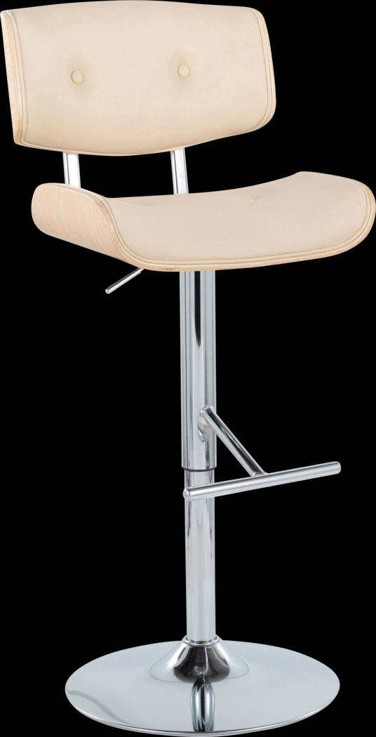 Tesshire III Cream Adjustable Barstool, Set of 2 - Thumbnail - Image 4