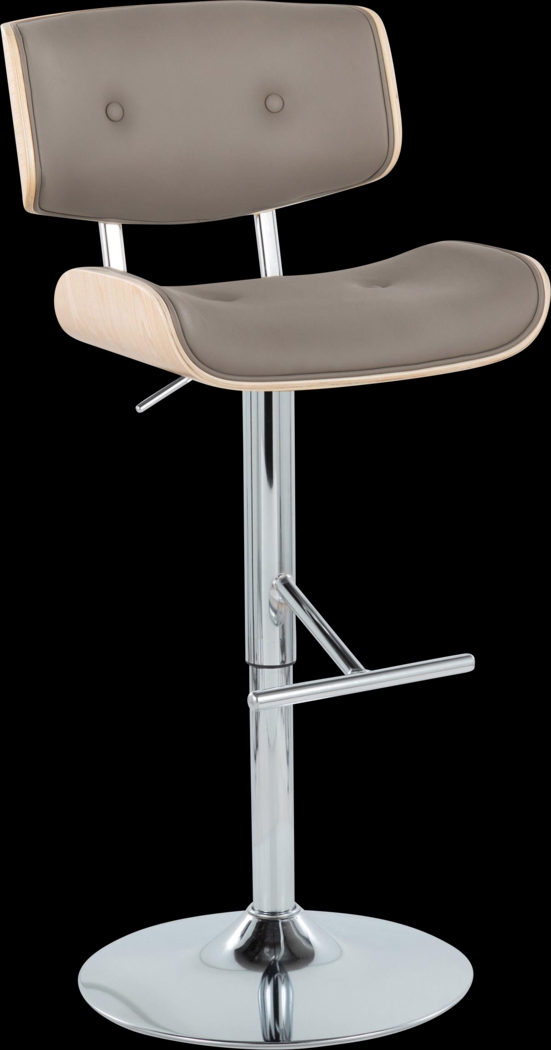 Tesshire III Light Gray Adjustable Barstool, Set of 2 - Thumbnail - Image 4