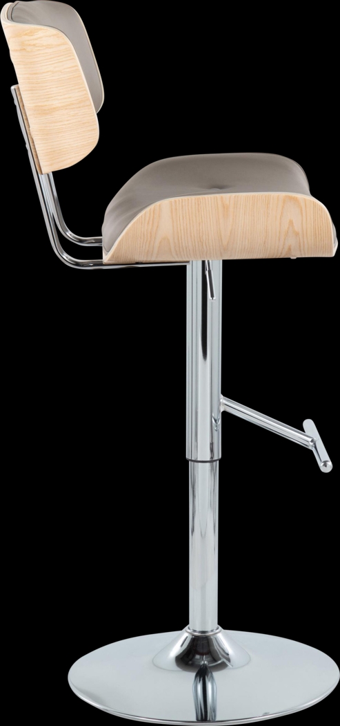 Tesshire III Light Gray Adjustable Barstool, Set of 2 - Thumbnail - Image 5